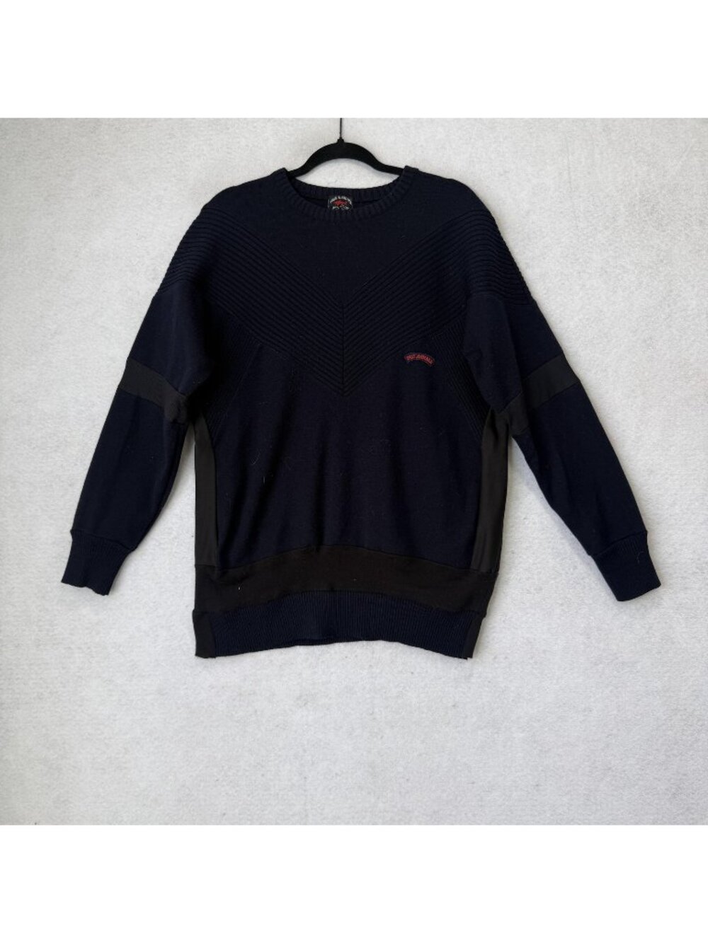 Paul & Shark Sweater Mens IT 52 Blue Wool Acrylic Crewneck Knit Pullover Italy